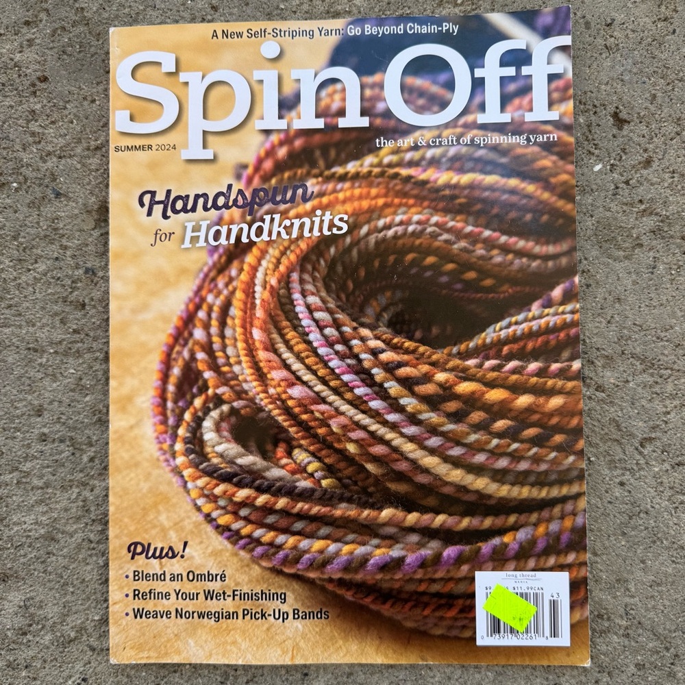 Spin Off Magazine Summer 2024 Hand Spun for Hand Knits